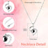 Rose with Moss Bear Figurine with LED Light & 925 Sterling Silver Heart Shaped Necklace